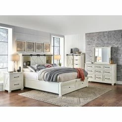 Buy ⭐ King A-AMERICA Sun Valley Platform Storage Bed With Integrated Bench 👏 -Beds Shop detail5AAME606