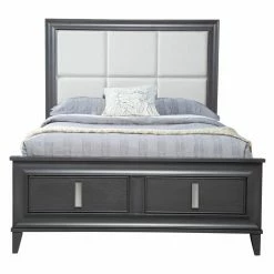 Budget 🥰 King Alpine Furniture Lorraine Storage Footboard Platform Bed ❤️ -Beds Shop detail5ALPE643