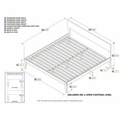 Coupon ❤️ King Atlantic Furniture Orlando Modern Platform Bed 😀 -Beds Shop detail5ATF939