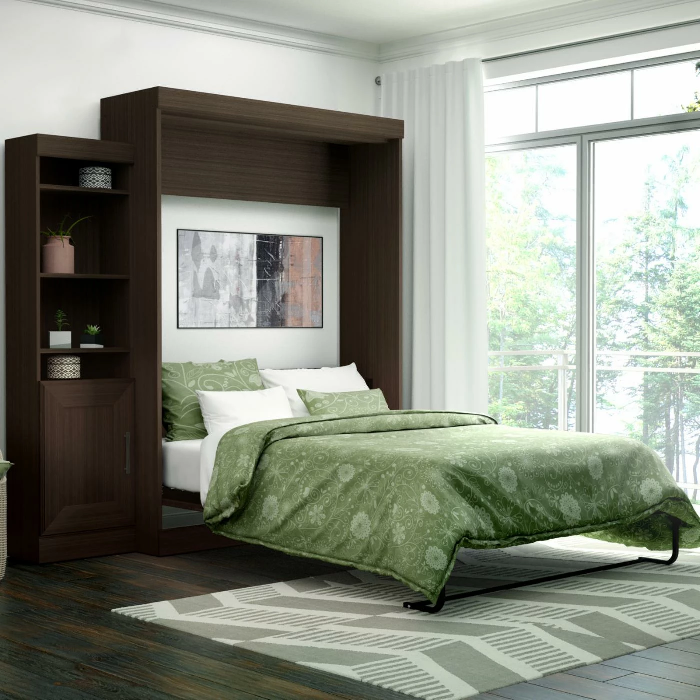 Best Pirce π Queen Bestar Edge Murphy Wall Bed With 1-Door And 3-Shelf Attached Storage Unit β¨ 10 Best Pirce π Queen Bestar Edge Murphy Wall Bed With 1-Door And 3-Shelf Attached Storage Unit β¨ - Image 8