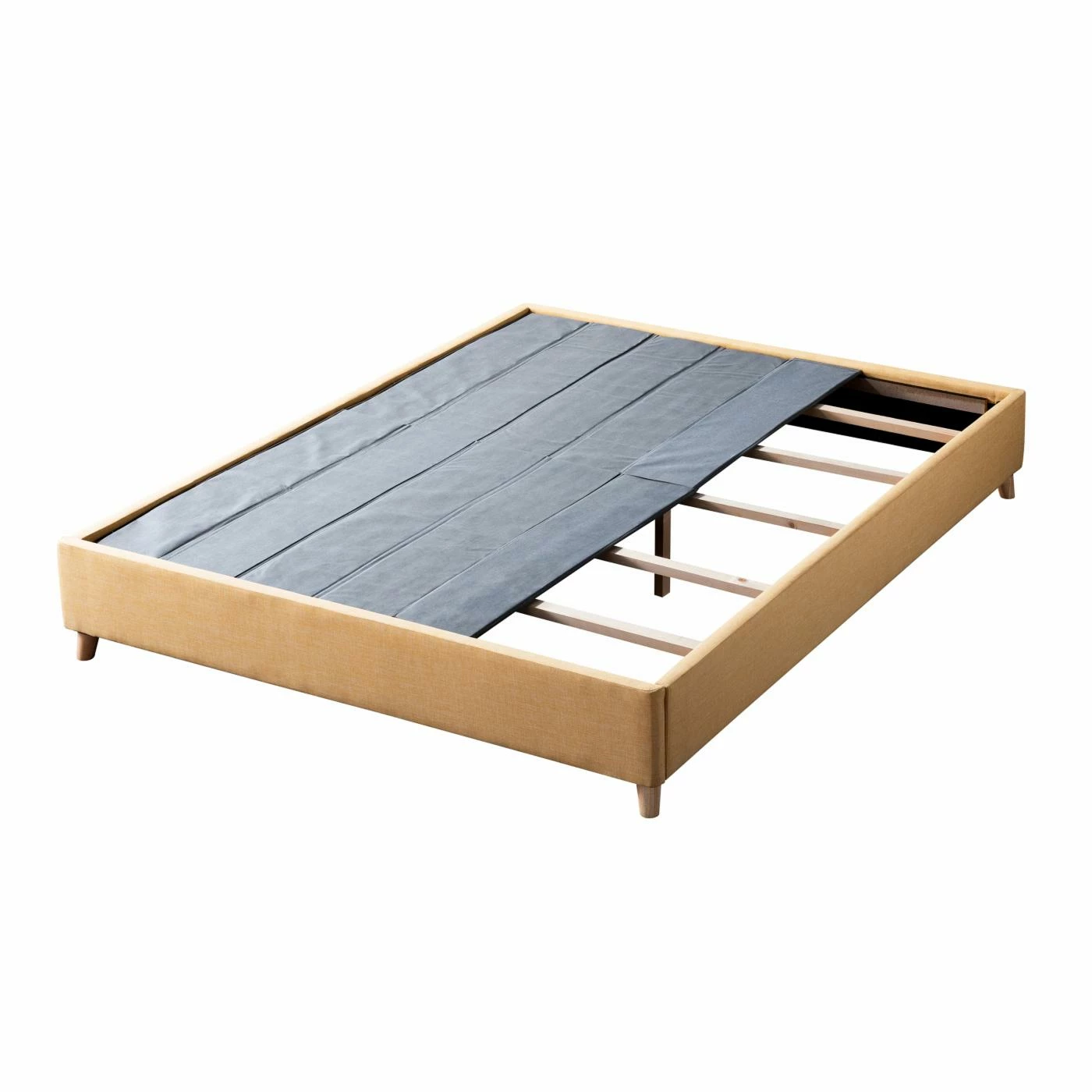 Best Sale π Queen Furniture Of America Rina Mid-Century Upholstered Foundation Bed - Yellow π 10 Best Sale π Queen Furniture Of America Rina Mid-Century Upholstered Foundation Bed - Yellow π - Image 8