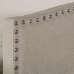 Promo 🎉 King Hillsdale Furniture Kerstein Nail Head Upholstered Panel Bed 🎁 -Beds Shop detail5HL4550