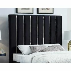Best Pirce 🎁 King Meridian Furniture Inc Enzo Upholstered Panel Bed 👍 -Beds Shop detail5MERI593