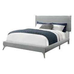 Wholesale 😉 Queen Monarch Specialties Mid-Century Modern Upholstered Panel Bed 👏 -Beds Shop detail5MON1570