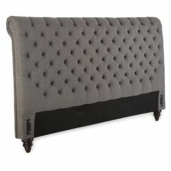 Deals 🔥 King Steve Silver Co. Swanson Upholstered Sleigh Bed 🔥 -Beds Shop detail5SSC2844