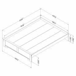 Best Sale 🔥 South Shore Versa Queen Platform Bed ✔️ -Beds Shop detail5SSI1867