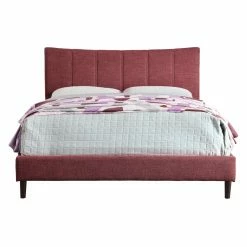 New 👏 Queen WHi Upholstered Platform Bed 💯 -Beds Shop detail5WORW084