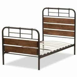 Outlet 🥰 Twin HN Home Stratford Modern Farmhouse Wood Platform Bed 🌟 -Beds Shop detail5WSI3597