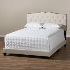 Wholesale 😉 King Baxton Studio Vivienne Upholstered Low Profile Bed 🌟 -Beds Shop detail5WSI3842