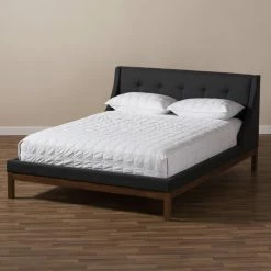 Cheap 👏 Queen Baxton Studio Louvain Upholstered Platform Bed 🌟 -Beds Shop detail5WSI3845