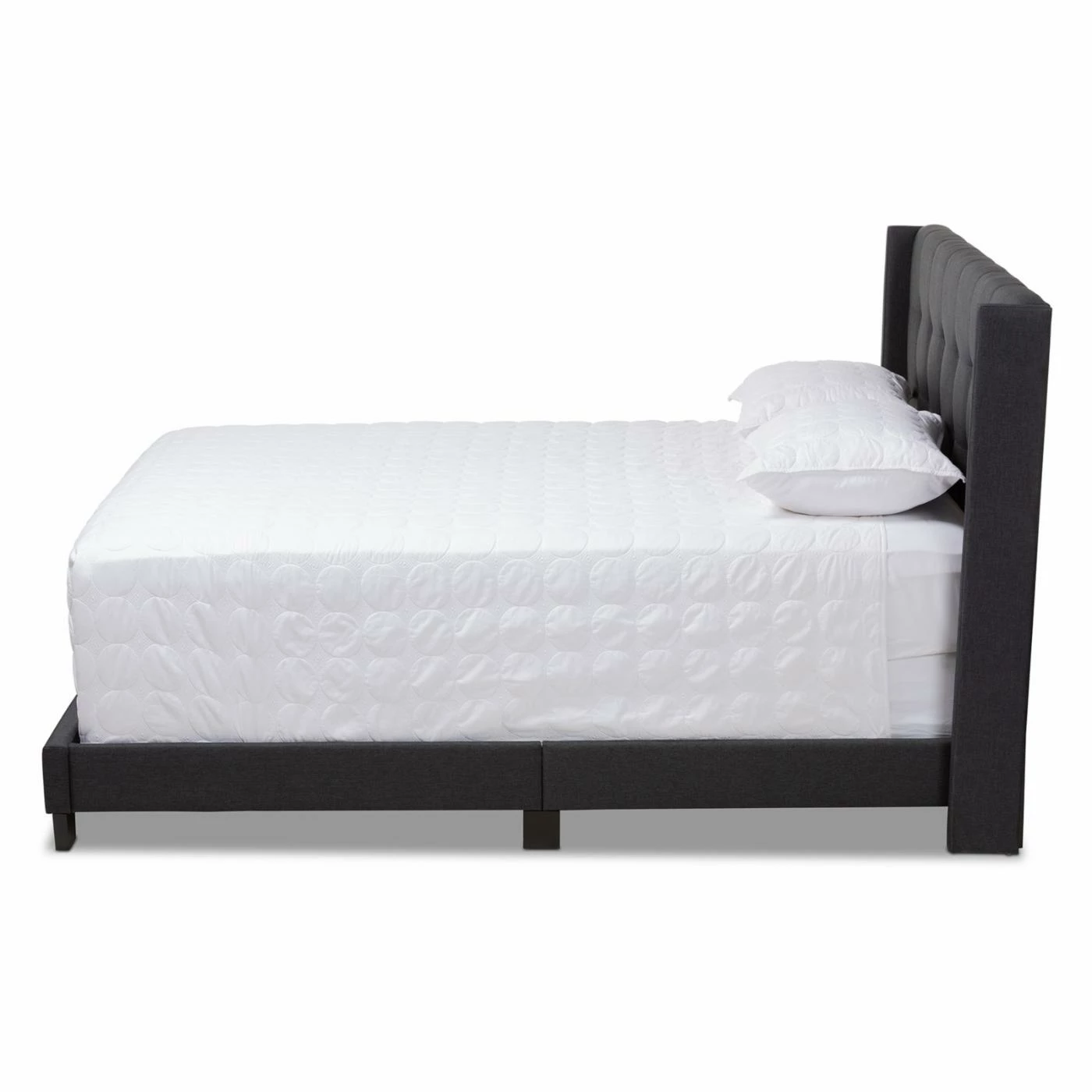 Outlet β€οΈ King Baxton Studio Lisette Upholstered Low Profile Bed π 10 Outlet β€οΈ King Baxton Studio Lisette Upholstered Low Profile Bed π - Image 8