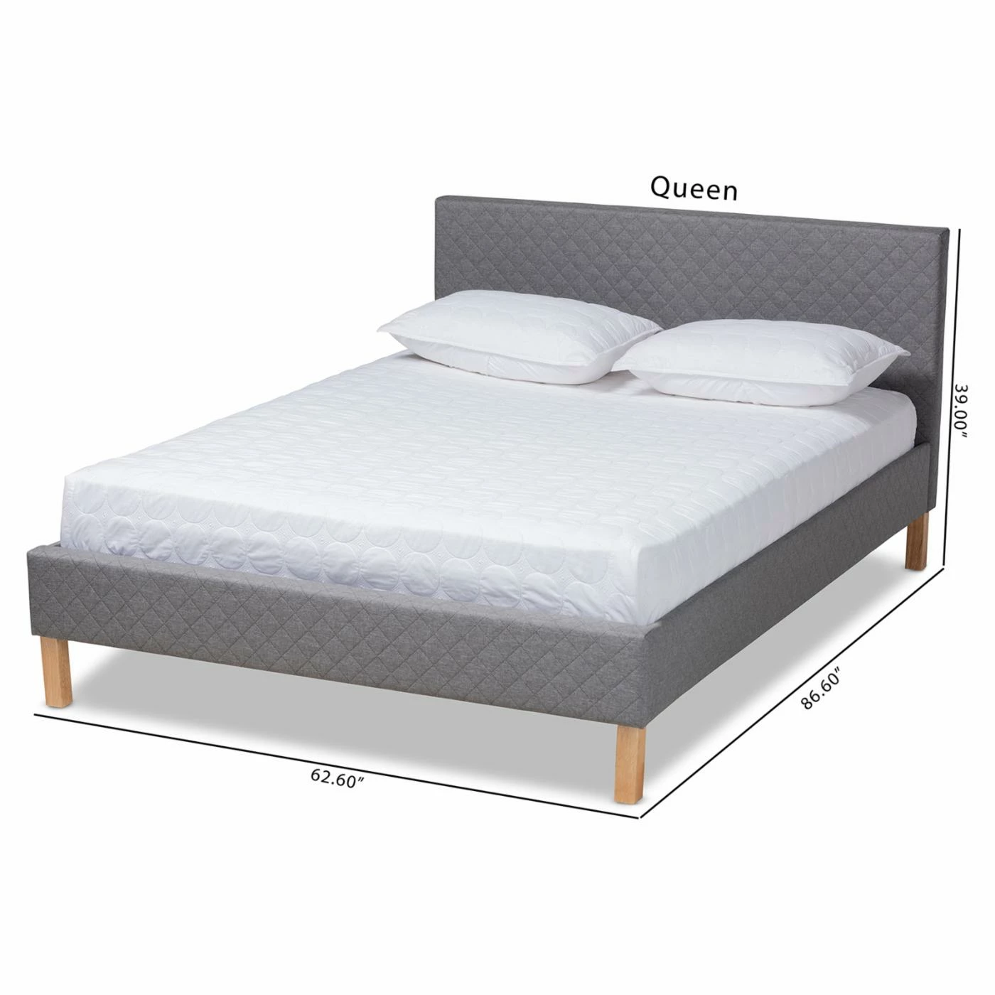 Budget π King Baxton Studio Aneta Upholstered Platform Bed π 10 Budget π King Baxton Studio Aneta Upholstered Platform Bed π - Image 8