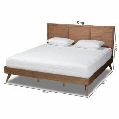 Promo 😉 King Baxton Studio Artemis Wood Platform Bed ✨ -Beds Shop detail5WSI4594