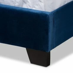 Buy 🧨 Queen Baxton Studio Samantha Upholstered Button Tufted Panel Bed 😀 -Beds Shop detail5WSI4935