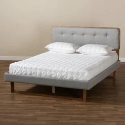 Best Pirce 🥰 King Baxton Studio Sofia Platform Bed 😉 -Beds Shop detail5WSI4989