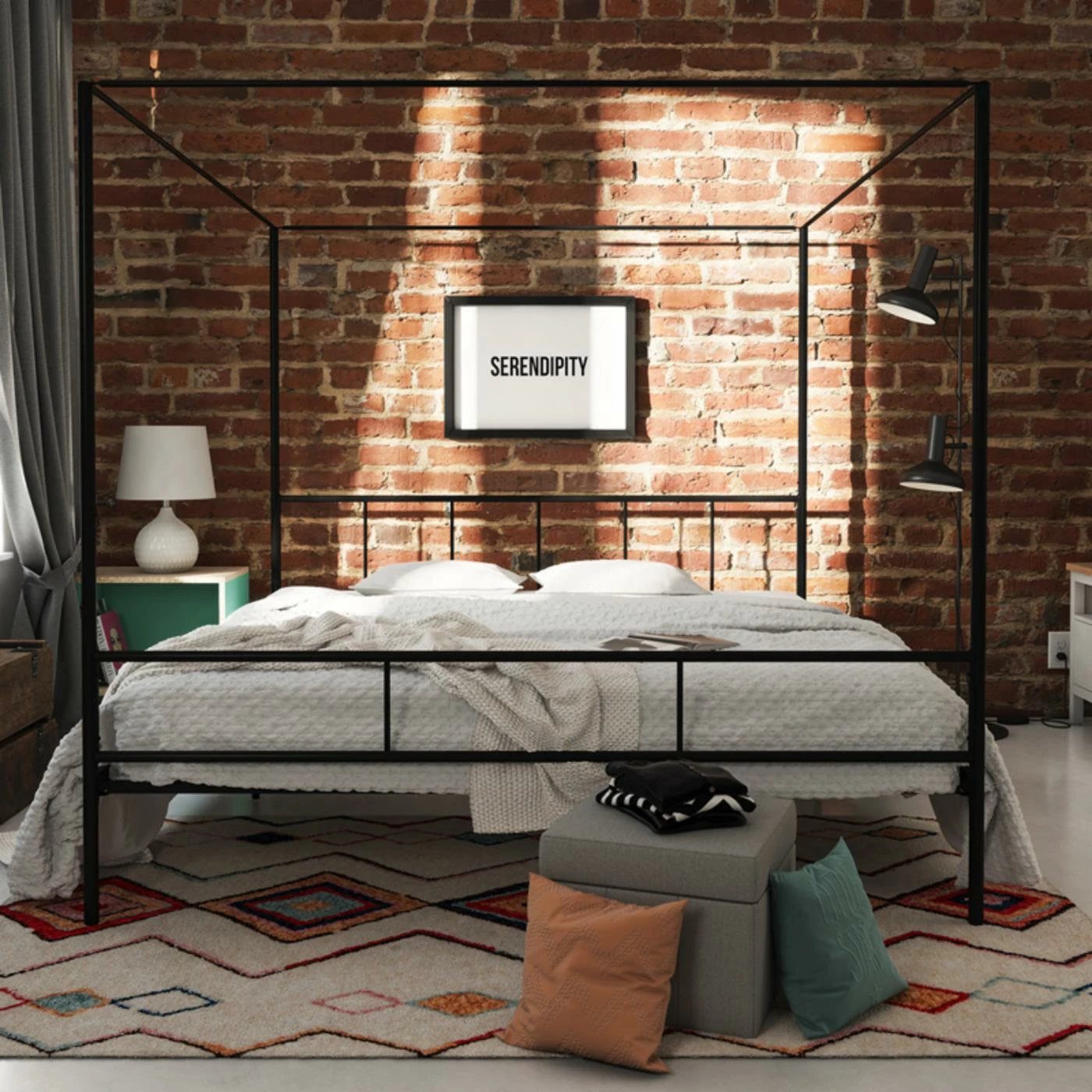 Buy π King Novogratz Marion Canopy Platform Bed π 11 Buy π King Novogratz Marion Canopy Platform Bed π - Image 9