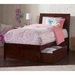 Outlet 🔔 Full/Double AFI Furnishings Portland Platform Bed With Matching Foot Board 😀 -Beds Shop detail6ATF898