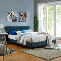 Wholesale 👍 Queen Modway Linnea Upholstered Platform Bed 🔥 -Beds Shop detail6EEI1445