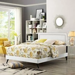 Coupon ⭐ Queen Modway Virginia Platform Bed With Round Splayed Legs 💯 -Beds Shop detail6EEI1923