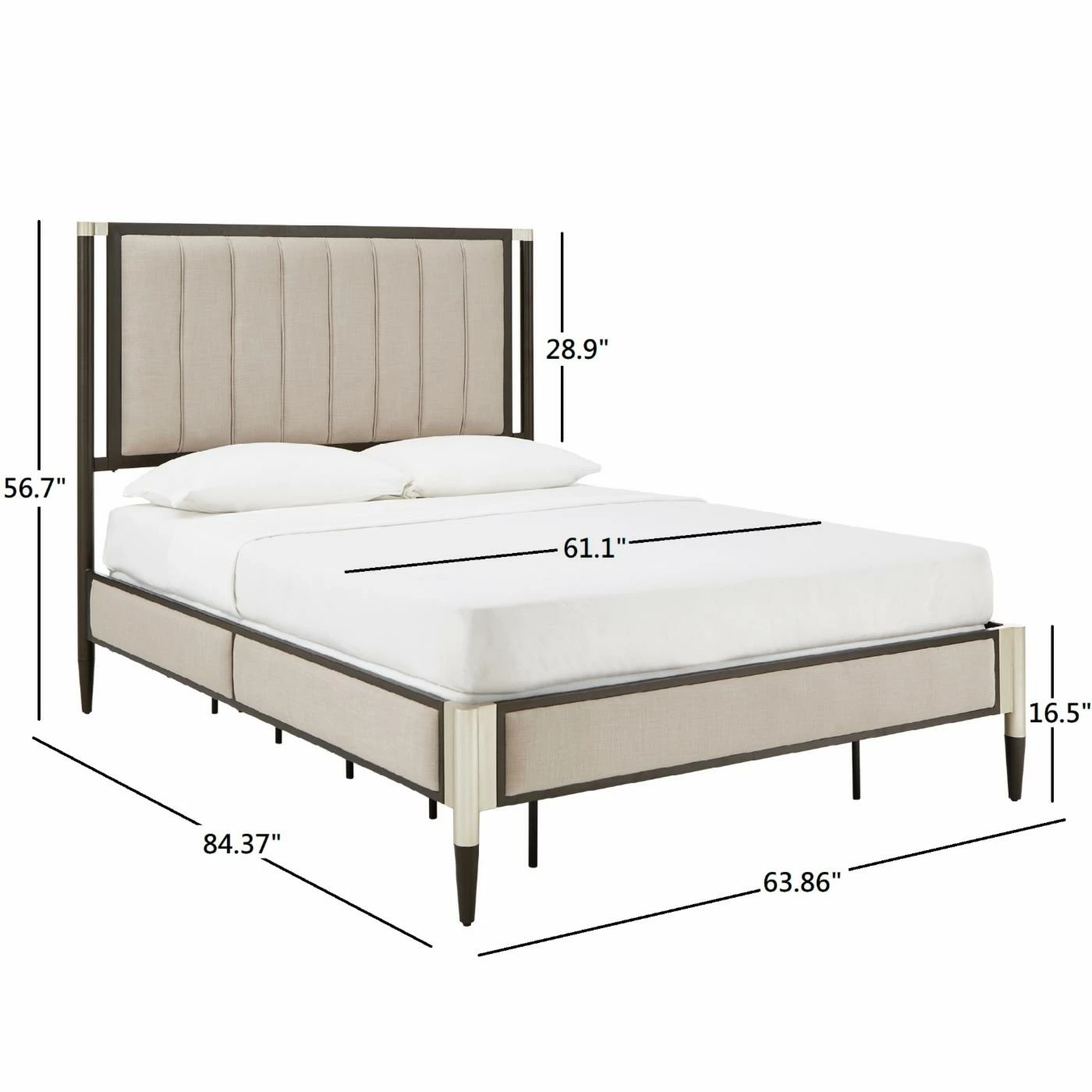 Buy π Queen Weston Home Fabrio Upholstered Panel Bed With Optional Bench π 9 Buy π Queen Weston Home Fabrio Upholstered Panel Bed With Optional Bench π - Image 7