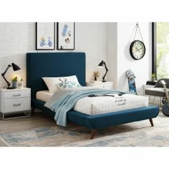 Cheapest ⌛ King Loft Lyfe Gricelda Upholstered Linen Platform Bed ⭐ -Beds Shop detail6INSP191