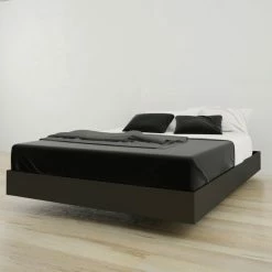 Hot Sale 🛒 Queen Nexera Noir/Opaci-T Wood Platform Bed 🔔 -Beds Shop detail6MFI697
