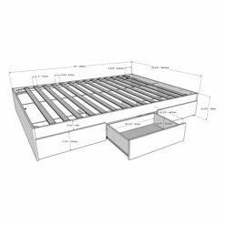 Hot Sale 😀 Queen Nexera Cartel 3-Drawer Storage Bed 😍 -Beds Shop detail6MFI736