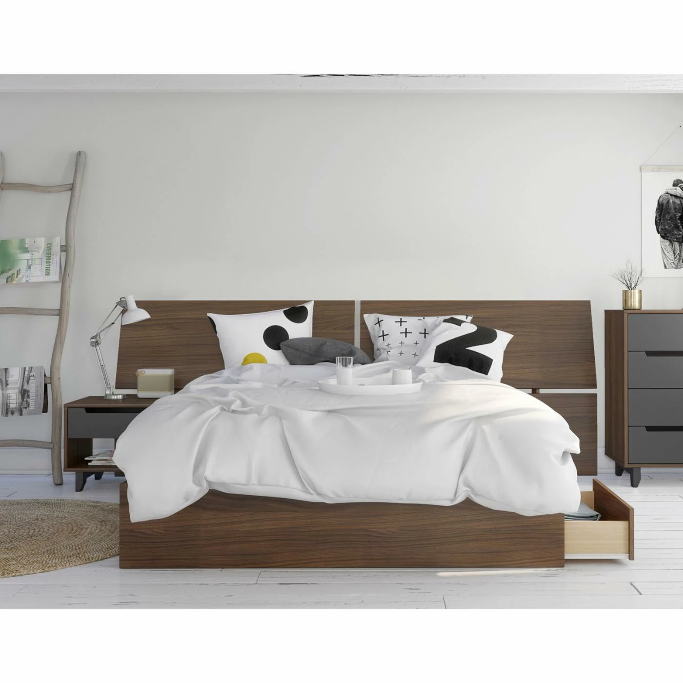 Discount π Queen Nexera Rebel Panoramic Platform Storage Bed With Nightstand π 11 Discount π Queen Nexera Rebel Panoramic Platform Storage Bed With Nightstand π - Image 9