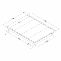 Wholesale 🎉 Queen South Shore Valentina Platform Bed 🔥 -Beds Shop detail6SSI707