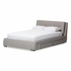Cheapest 😉 Queen Baxton Studio Camile Upholstered Storage Platform Bed ⌛ -Beds Shop detail6WSI2871