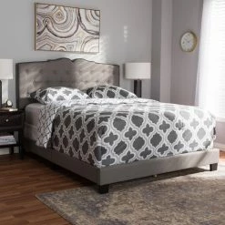 Wholesale 😉 King Baxton Studio Vivienne Upholstered Low Profile Bed 🌟 -Beds Shop detail6WSI3842