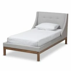 Cheap 👏 Queen Baxton Studio Louvain Upholstered Platform Bed 🌟 -Beds Shop detail6WSI3845