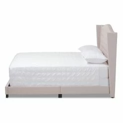 Cheap 🎁 Queen HN Home Pearland Transitional Upholstered Low Profile Bed ❤️ -Beds Shop detail6WSI4038