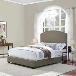 Discount 🎉 Full/Double Crosley Cassie Curved Upholstered Low Profile Bed ✔️ -Beds Shop detail7CRY919