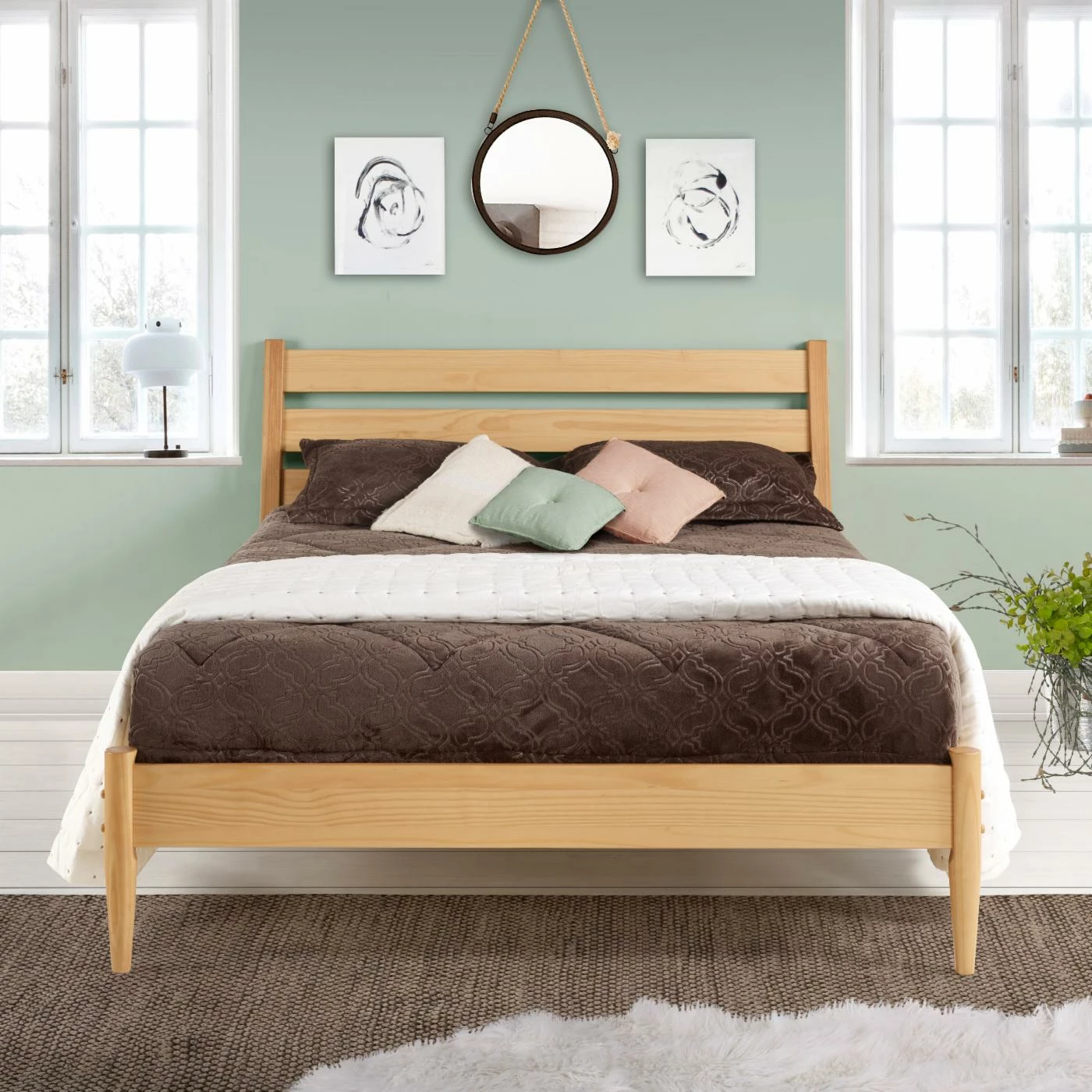Budget π₯ Queen Camaflexi Mid-Century Modern Platform Bed π― 12 Budget π₯ Queen Camaflexi Mid-Century Modern Platform Bed π― - Image 10