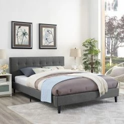 Wholesale 👍 Queen Modway Linnea Upholstered Platform Bed 🔥 -Beds Shop detail7EEI1445