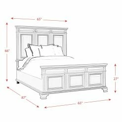 Cheap 👏 Queen Picket House Furnishings Trent Panel Bed 🌟 -Beds Shop detail7ELET915
