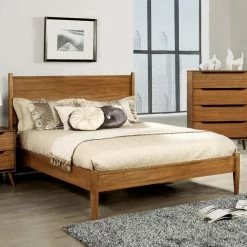 Hot Sale ❤️ California King Furniture Of America Adina I Mid Century Modern Platform Bed 😍 -Beds Shop detail7ENLB4464