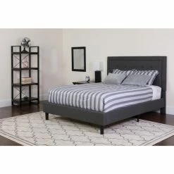 Best Pirce ⌛ King Flash Furniture Roxbury Tufted Upholstered Platform Bed With Pocket Spring Mattress ✔️ 21 Best Pirce ⌛ King Flash Furniture Roxbury Tufted Upholstered Platform Bed With Pocket Spring Mattress ✔️ -Beds Shop detail7FLSH2092