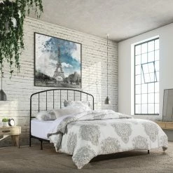 Hot Sale 🎁 King Hillsdale Furniture Tolland Arched Spindle Metal Panel Bed 👍 -Beds Shop detail7HL5407