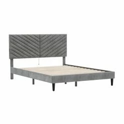 Top 10 🛒 Queen Hillsdale Furniture Crestwood Upholstered Platform Bed With 2 Dual USB Ports 😀 -Beds Shop detail7HL5448