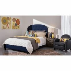 Coupon ❤️ Right2Home King All-In-One Shaped Corners Upholstered Panel Bed 🥰 -Beds Shop detail7HOMM1815