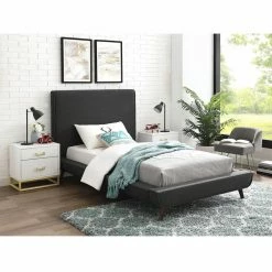 Cheapest ⌛ King Loft Lyfe Gricelda Upholstered Linen Platform Bed ⭐ -Beds Shop detail7INSP191