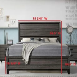 Cheap 🤩 K&B Furniture King K&B Furniture Distinctive Panel Bed 🥰 -Beds Shop detail7KBF1057
