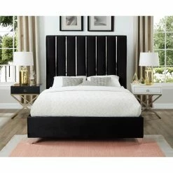 Best Pirce 🎁 King Meridian Furniture Inc Enzo Upholstered Panel Bed 👍 -Beds Shop detail7MERI593