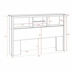 Wholesale 🛒 Prepac Manufacturing King Prepac Manhattan Bookcase Storage Platform Bed ✨ -Beds Shop detail7PRM100