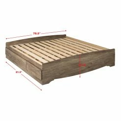 Brand new 🛒 King Prepac Mates Storage Platform Bed 😀 -Beds Shop detail7PRM457
