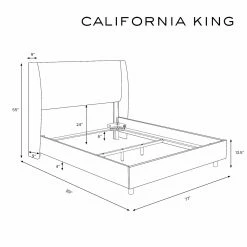 Best Pirce 🧨 Skyline Furniture California King Skyline Zuma Full Wingback Bed ⭐ -Beds Shop detail7SKY1601