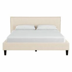 Best deal ✔️ California King Skyline Furniture French Seamed Platform Bed 🎁 -Beds Shop detail7SKY1988
