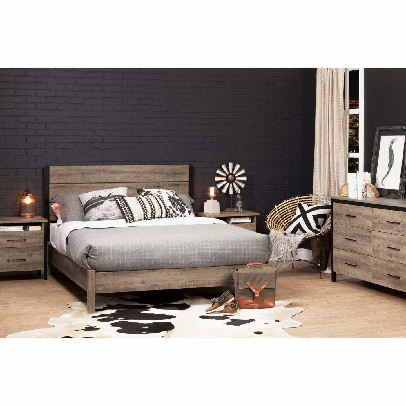 Best deal π Full/Double South Shore Munich Rustic Platform Bed π 11 Best deal π Full/Double South Shore Munich Rustic Platform Bed π - Image 9